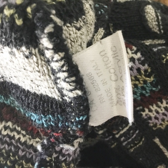 Pronto Uomo Mens Pullover Sweater Multicolor Abstract Merino Italy M - Picture 6 of 6